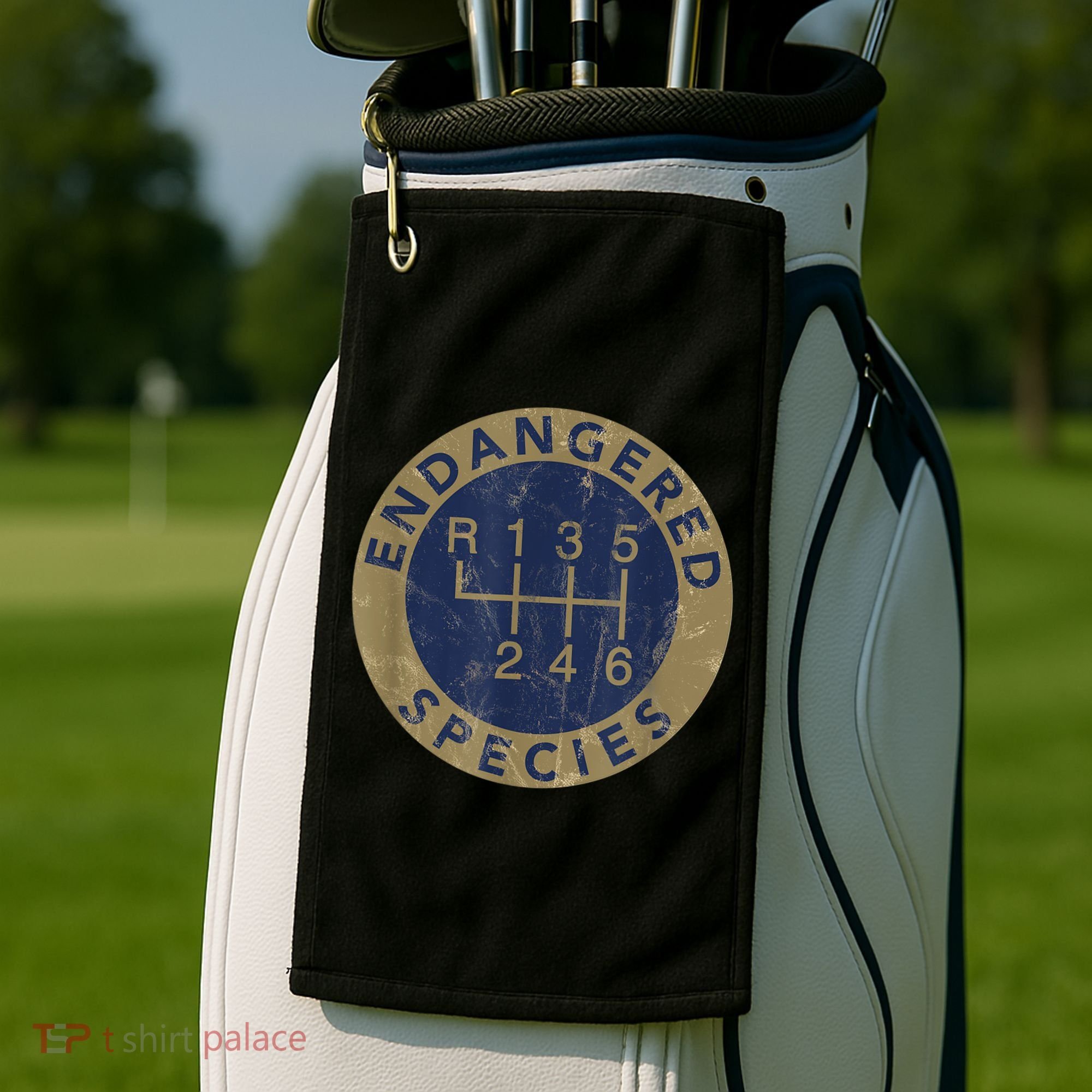 Endangered Species Stick Shift Manual Transmission Drivers Golf Towel