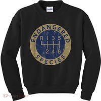Endangered Species Stick Shift Manual Transmission Drivers Kids Sweatshirt thumb 0
