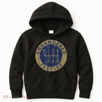 Endangered Species Stick Shift Manual Transmission Drivers Kids Hoodie