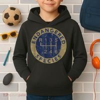 Endangered Species Stick Shift Manual Transmission Drivers Kids Hoodie thumb 2