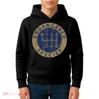 Endangered Species Stick Shift Manual Transmission Drivers Kids Hoodie thumb 4