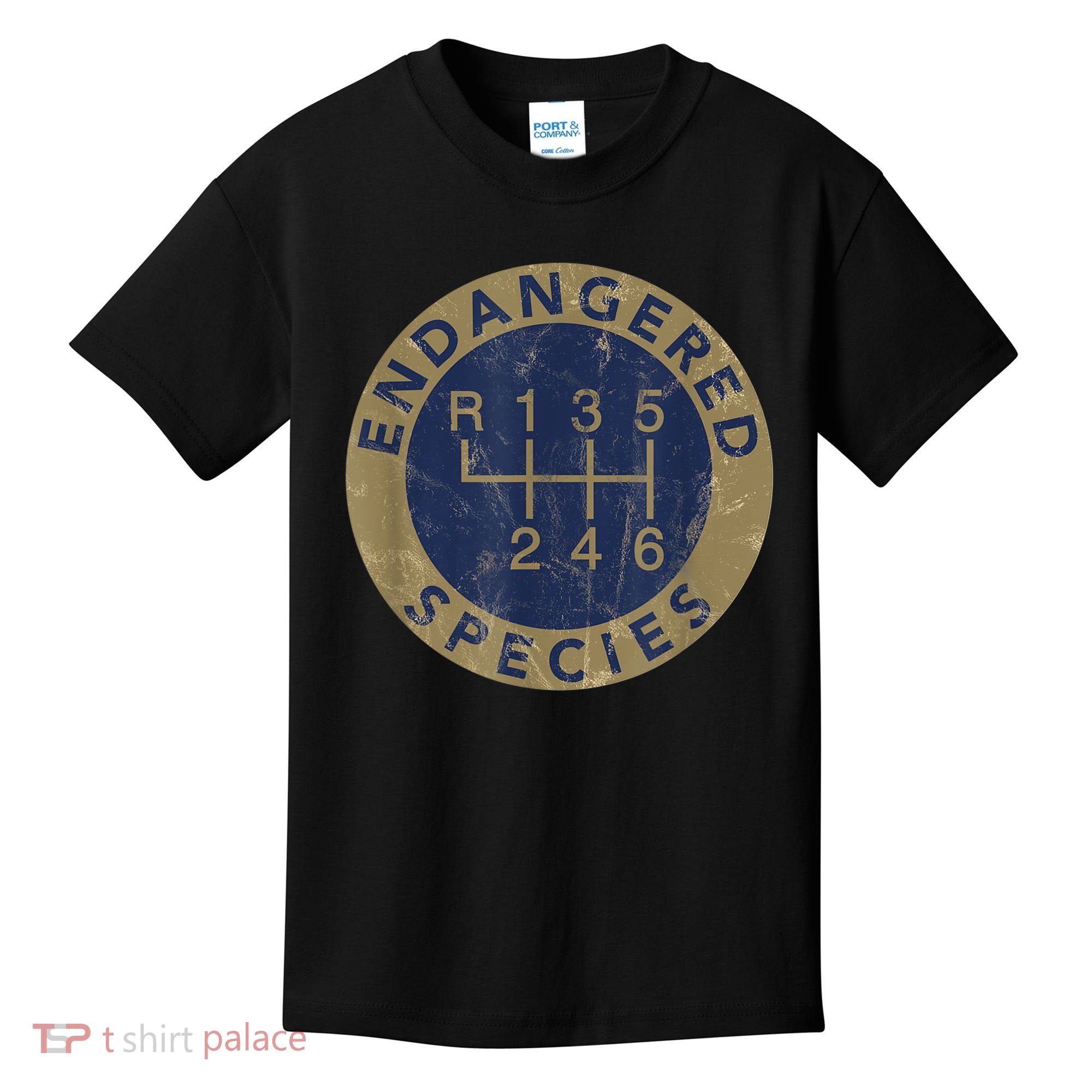 Endangered Species Stick Shift Manual Transmission Drivers Kids T-Shirt