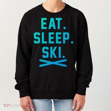 Eat Sleep Ski Skiing Winter Ski Lover Gift Women's Sweatshirt