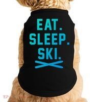 Eat Sleep Ski Skiing Winter Ski Lover Gift Doggie Tank thumb 0