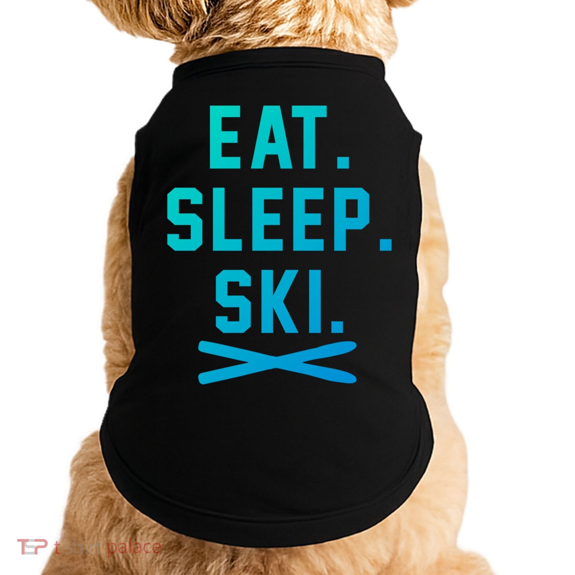Eat Sleep Ski Skiing Winter Ski Lover Gift Doggie Tank