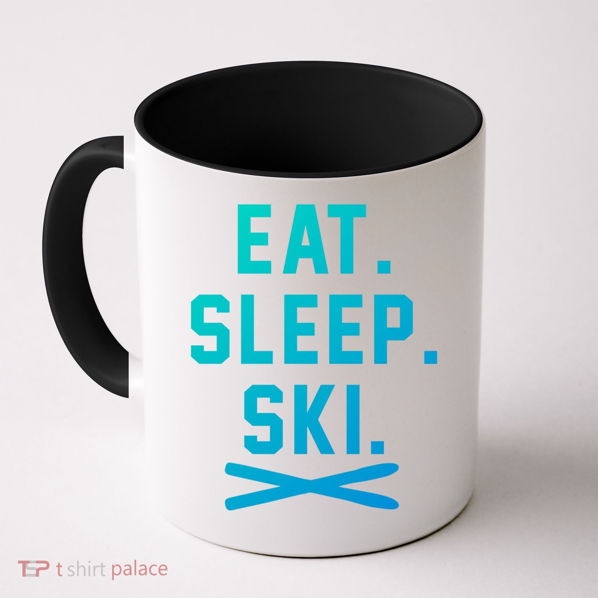 Eat Sleep Ski Skiing Winter Ski Lover Gift Coffee Mug