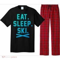 Eat Sleep Ski Skiing Winter Ski Lover Gift Pajama Set thumb 0