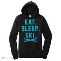 Eat Sleep Ski Skiing Winter Ski Lover Gift Women's Hoodie thumb 0