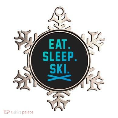 Eat Sleep Ski Skiing Winter Ski Lover Gift Ornament