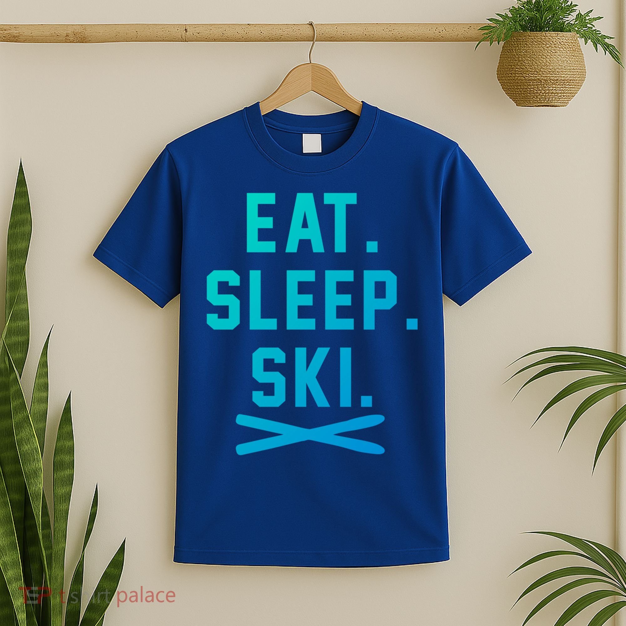 Eat Sleep Ski Skiing Winter Ski Lover Gift T-Shirt