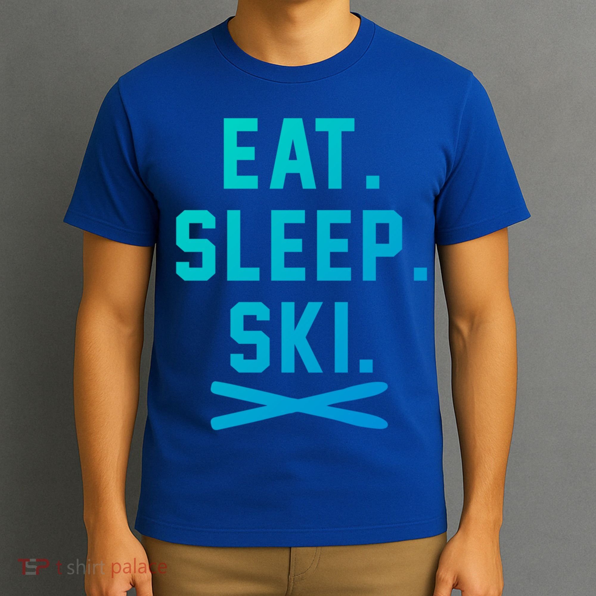 Eat Sleep Ski Skiing Winter Ski Lover Gift T-Shirt