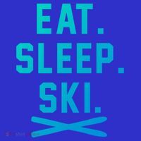 Eat Sleep Ski Skiing Winter Ski Lover Gift Polo thumb 2