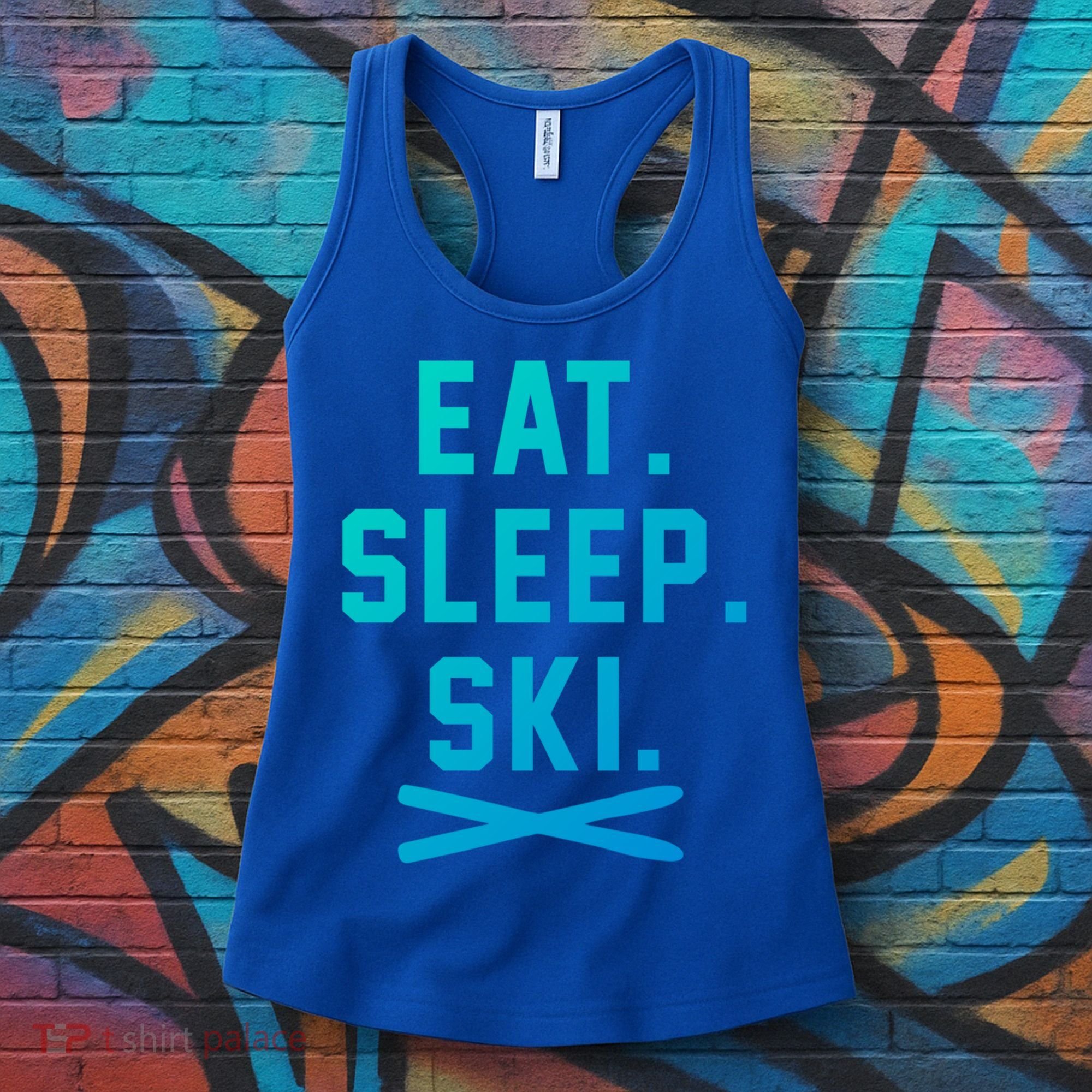 Eat Sleep Ski Skiing Winter Ski Lover Gift Women's Tank Top