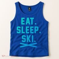 Eat Sleep Ski Skiing Winter Ski Lover Gift Tank Top thumb 2