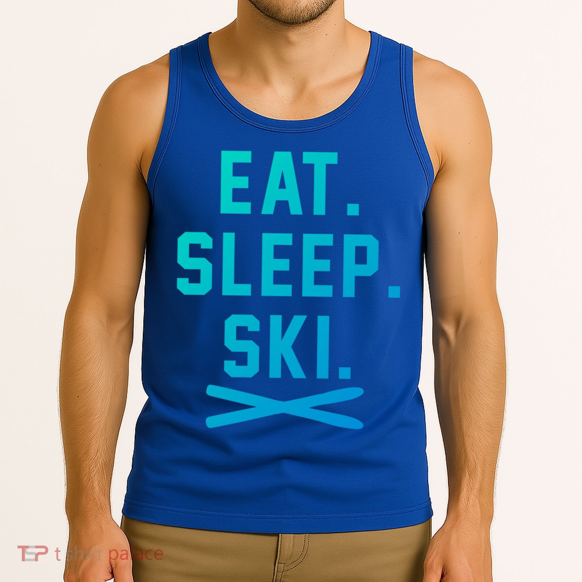 Eat Sleep Ski Skiing Winter Ski Lover Gift Tank Top
