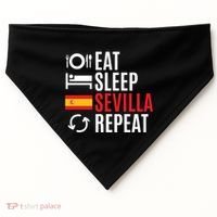 Eat Sleep Sevilla Repeat Cool Gift USA-Made Doggie Bandana thumb 0