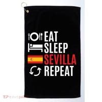 Eat Sleep Sevilla Repeat Cool Gift Golf Towel thumb 0