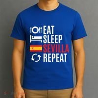 Eat Sleep Sevilla Repeat Cool Gift T-Shirt thumb 3