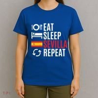 Eat Sleep Sevilla Repeat Cool Gift T-Shirt thumb 4
