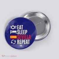 Eat Sleep Sevilla Repeat Cool Gift Button thumb 0