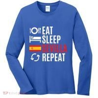 Eat Sleep Sevilla Repeat Cool Gift Women's Long Sleeve Shirt thumb 0