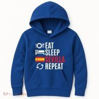 Eat Sleep Sevilla Repeat Cool Gift Kids Hoodie thumb 0