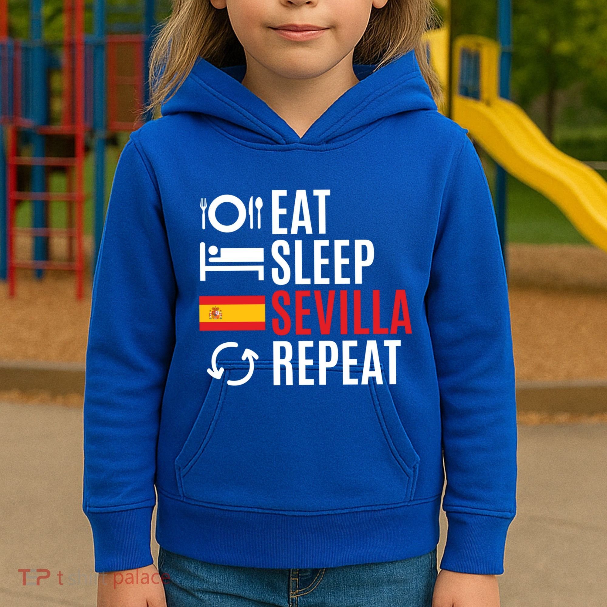 Eat Sleep Sevilla Repeat Cool Gift Kids Hoodie