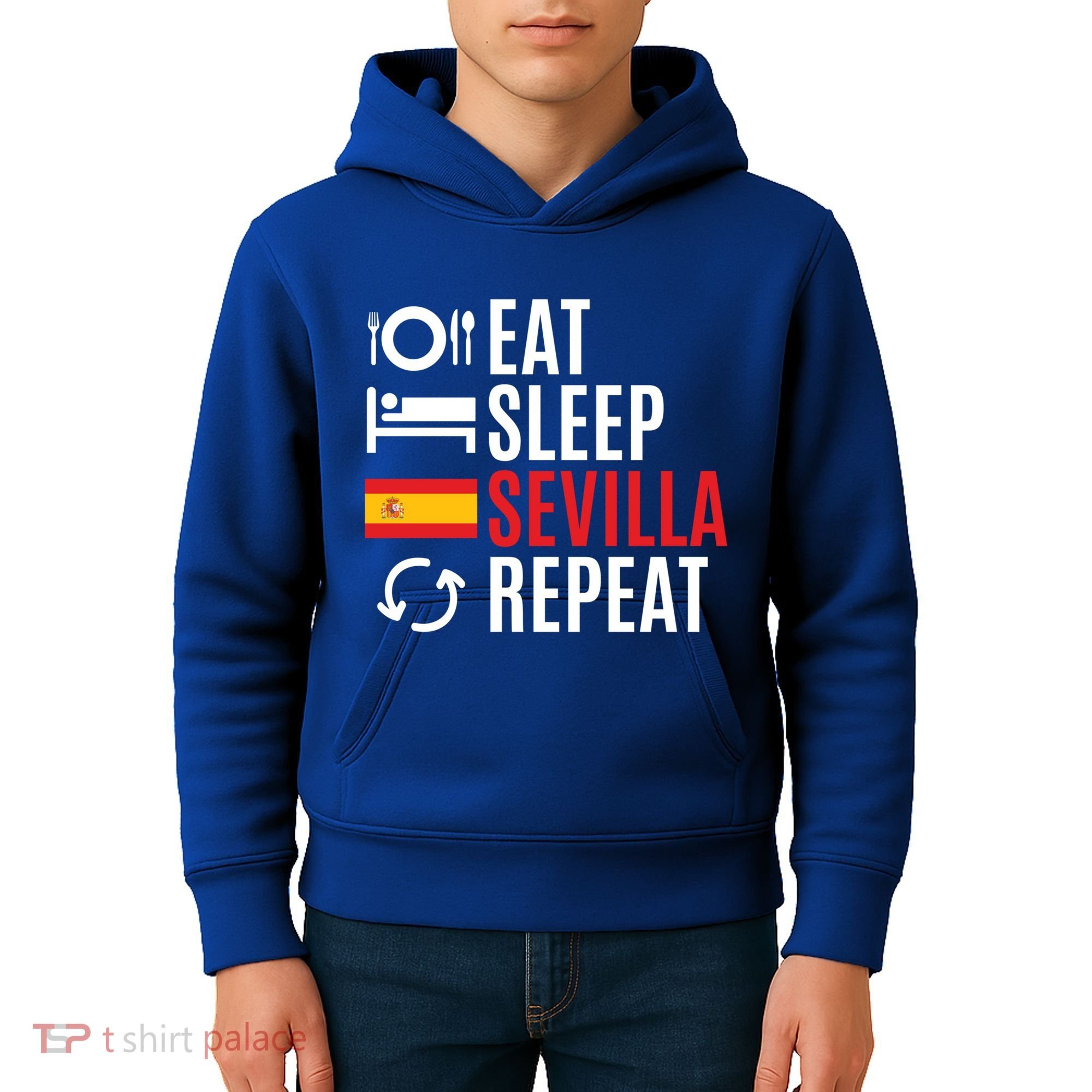 Eat Sleep Sevilla Repeat Cool Gift Kids Hoodie
