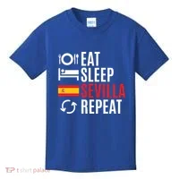 Eat Sleep Sevilla Repeat Cool Gift Kids T-Shirt thumb 0