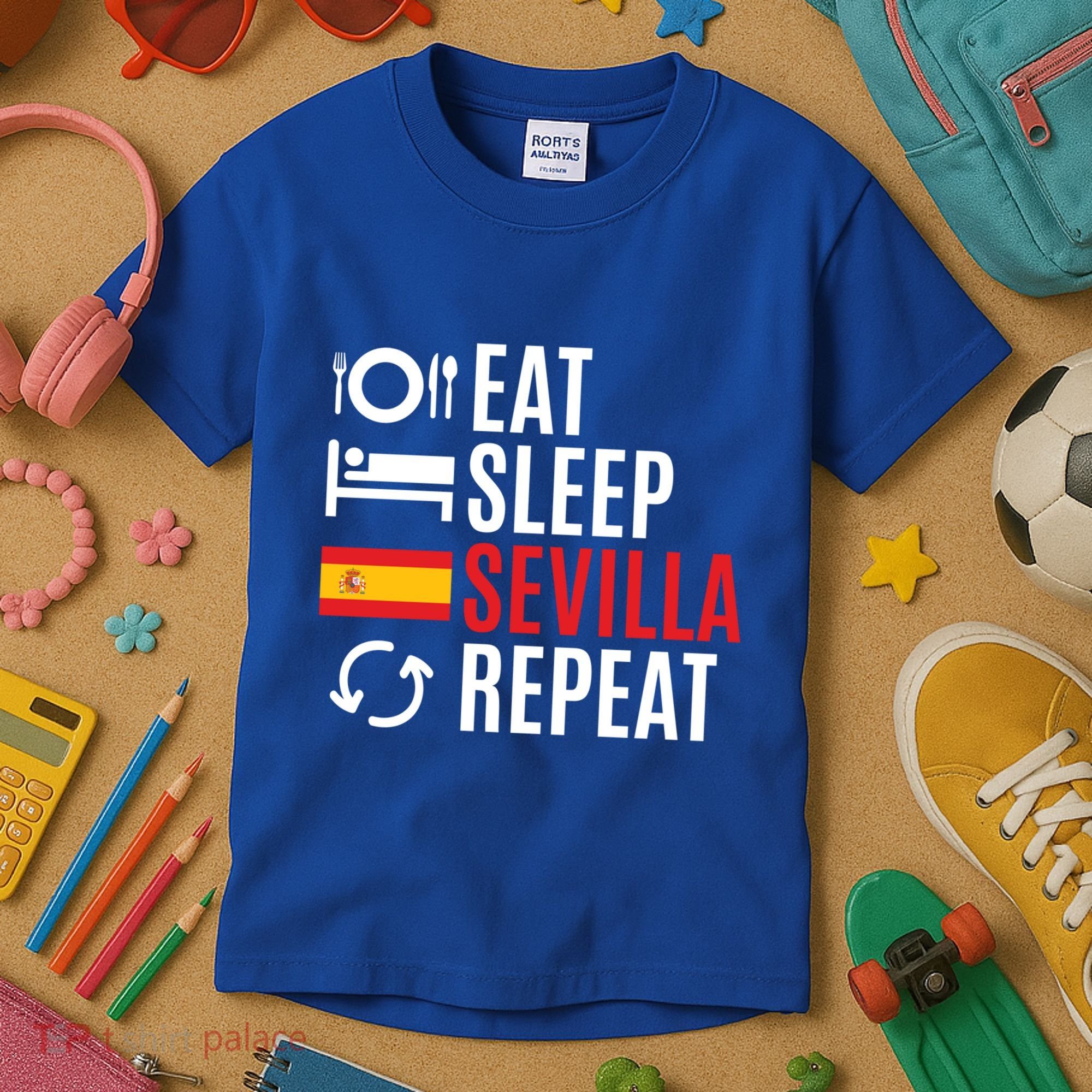 Eat Sleep Sevilla Repeat Cool Gift Kids T-Shirt