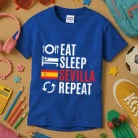 Eat Sleep Sevilla Repeat Cool Gift Kids T-Shirt thumb 3