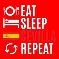 Eat Sleep Sevilla Repeat Cool Gift Santa Hat thumb 1