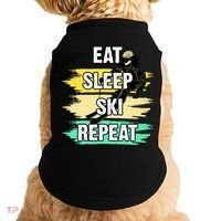 Eat Sleep Ski Repeat Doggie Tank thumb 0
