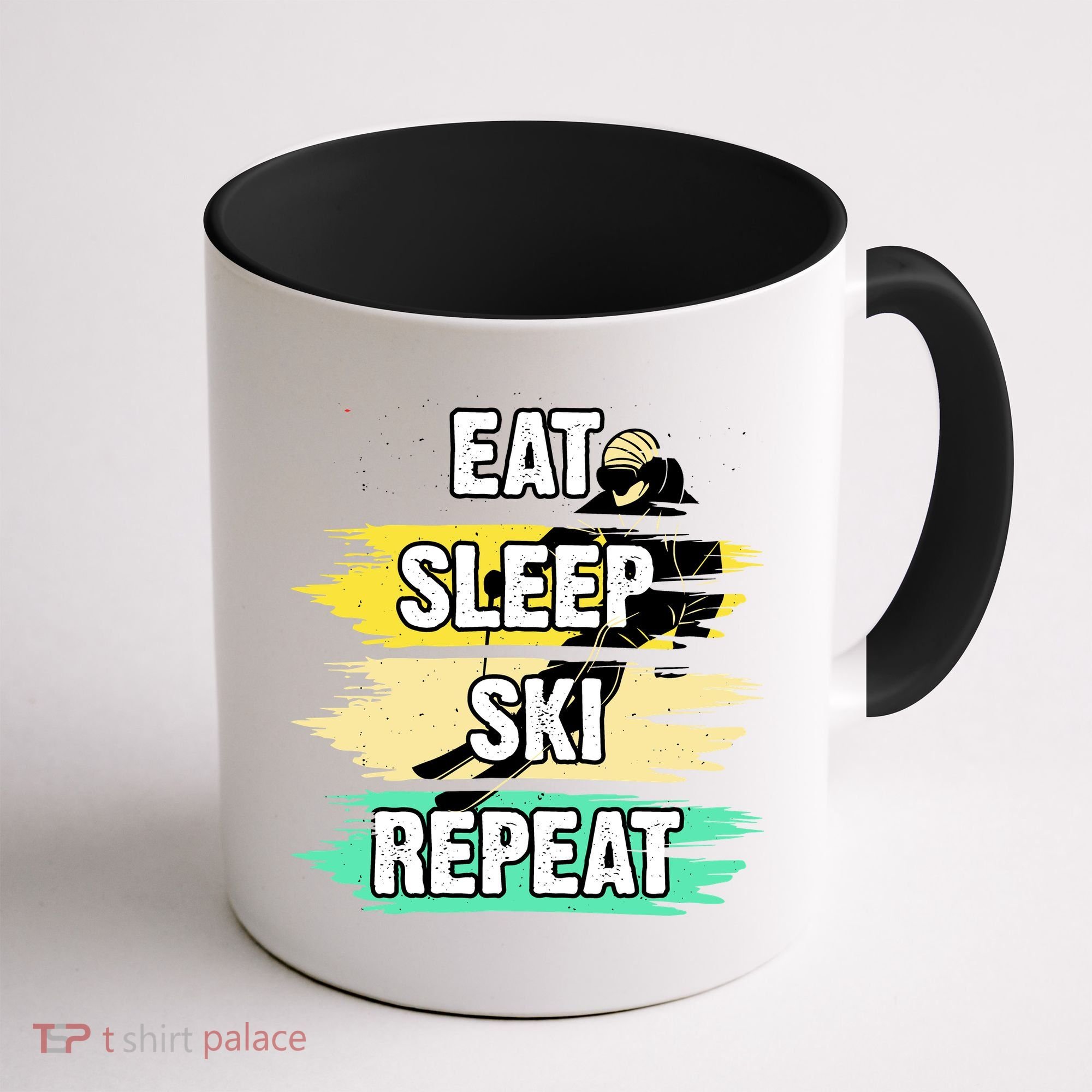 Eat Sleep Ski Repeat Coffee Mug