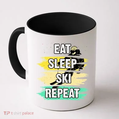 Eat Sleep Ski Repeat Coffee Mug