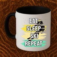 Eat Sleep Ski Repeat Coffee Mug thumb 2