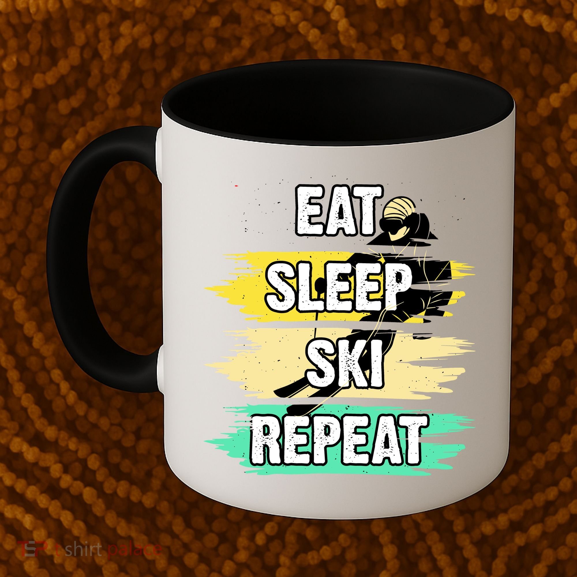 Eat Sleep Ski Repeat Coffee Mug