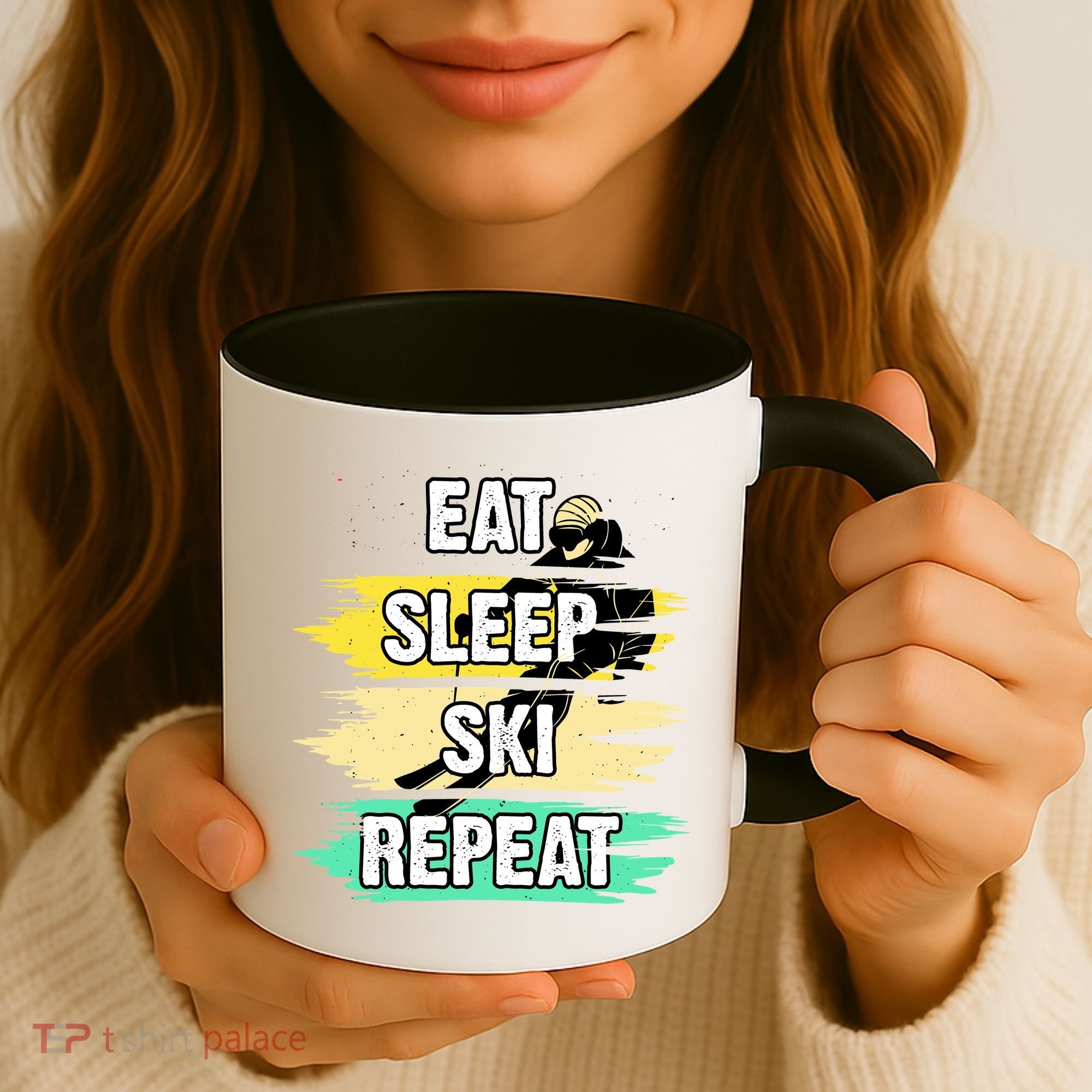 Eat Sleep Ski Repeat Coffee Mug