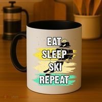Eat Sleep Ski Repeat Coffee Mug thumb 4