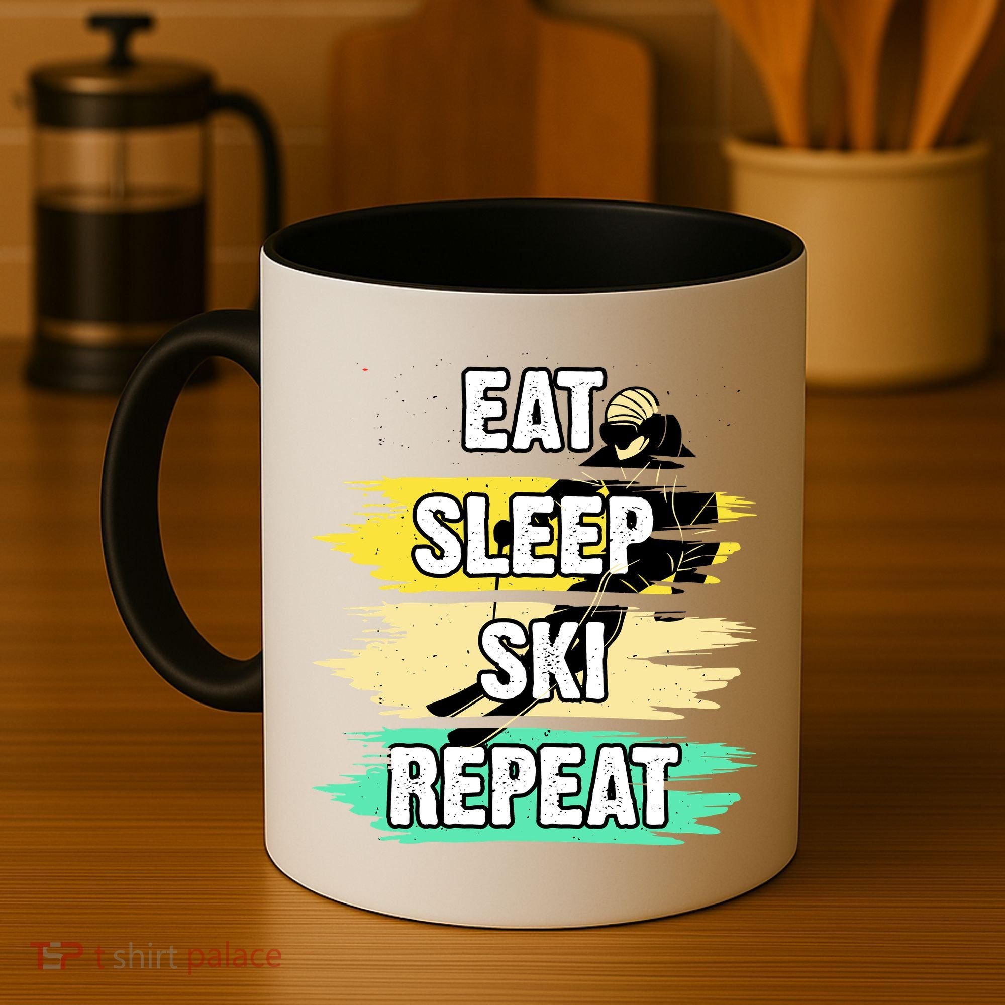 Eat Sleep Ski Repeat Coffee Mug