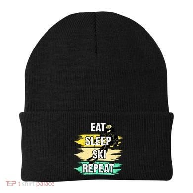 Eat Sleep Ski Repeat Beanie