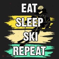 Eat Sleep Ski Repeat Hat thumb 2