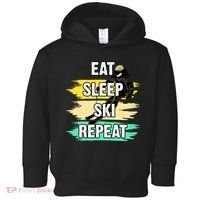 Eat Sleep Ski Repeat Toddler Hoodie thumb 0