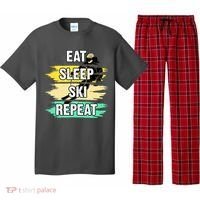 Eat Sleep Ski Repeat Pajama Set thumb 0