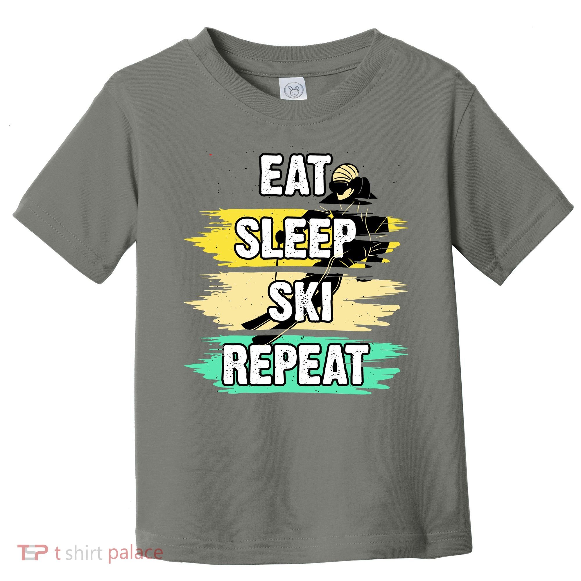 Eat Sleep Ski Repeat Toddler T-Shirt