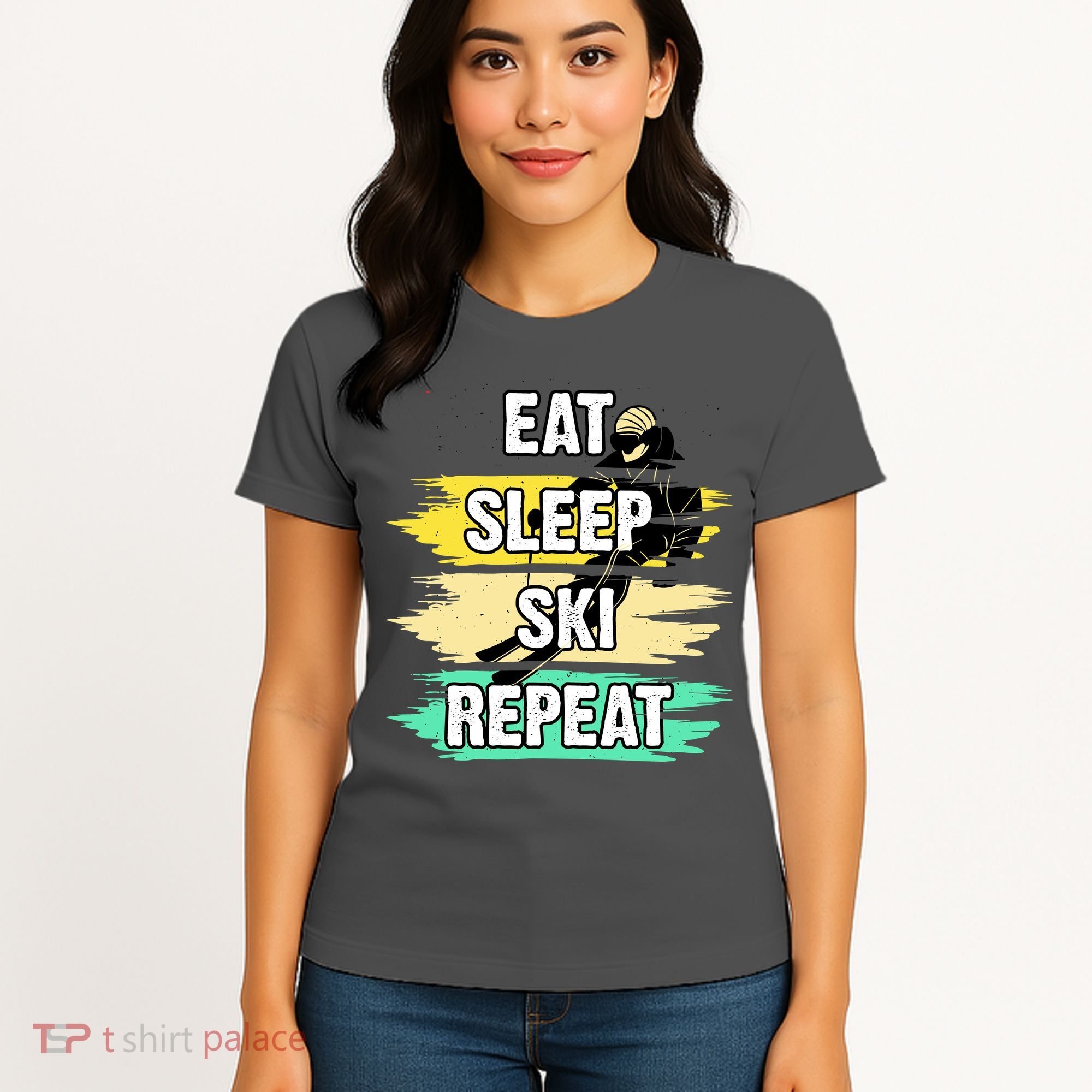Eat Sleep Ski Repeat Women's T-Shirt