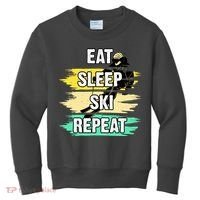 Eat Sleep Ski Repeat Kids Sweatshirt thumb 0