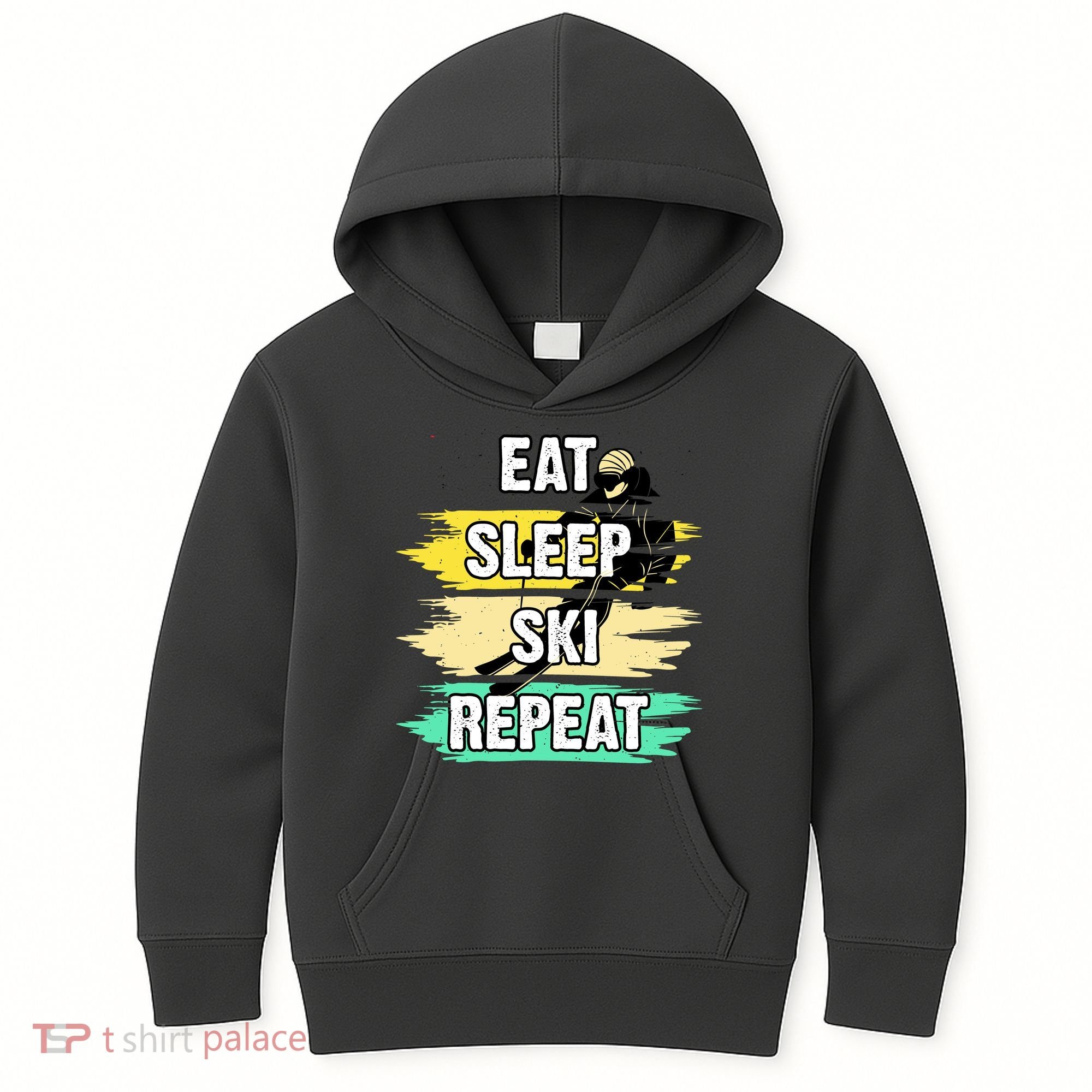 Eat Sleep Ski Repeat Kids Hoodie