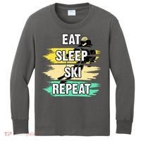 Eat Sleep Ski Repeat Kids Long Sleeve Shirt thumb 0