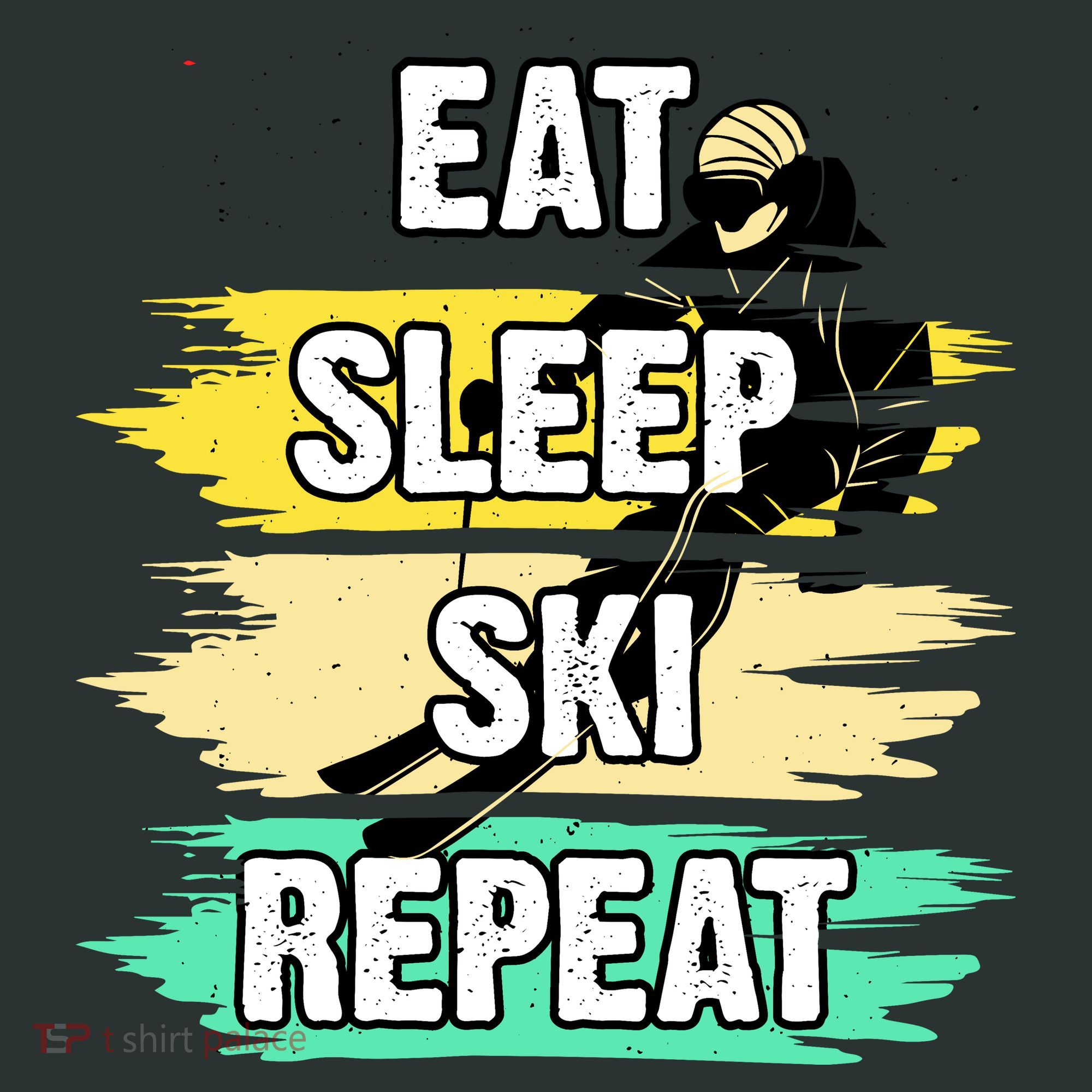 Eat Sleep Ski Repeat Kids T-Shirt